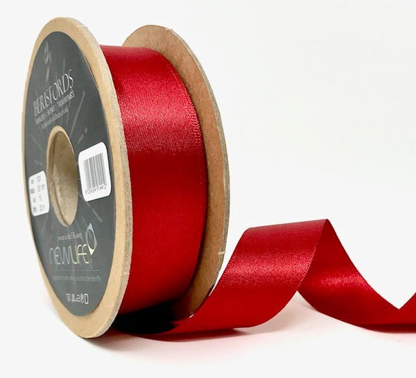 25mm Wide Red Satin Eco-friendly Ribbon
