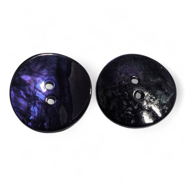 2 Navy Mother of Pearl Buttons
