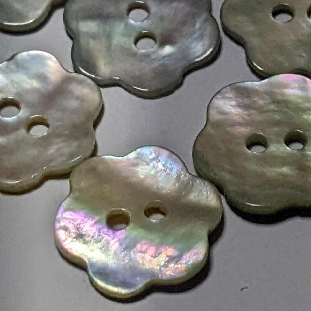 Shell Butoons 15mm or 11mm Small Flower Shaped Shell Natural Buttons – The Crafty ...