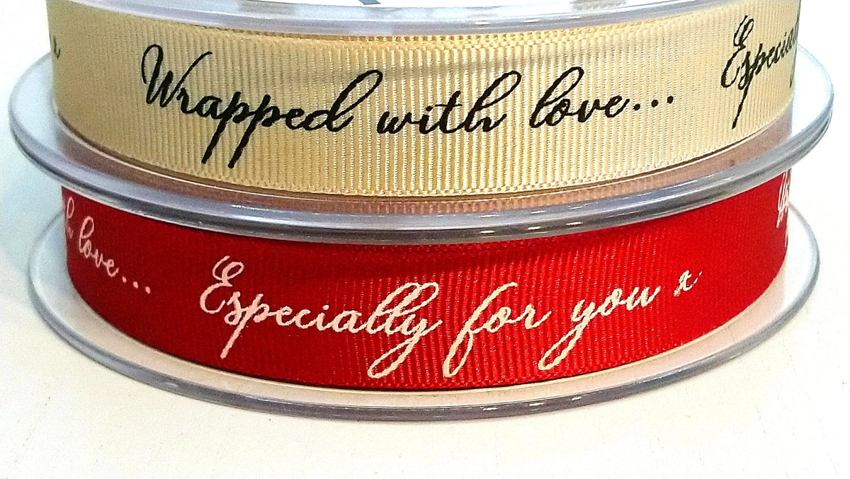 Wrapping Red Riboon 15mm Gift Wrapping Ribbon Choice of Red or Cream – The Crafty Animal UK