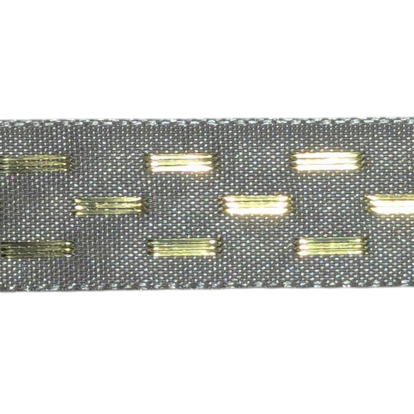 15mm Grey Shimmer Stitch Berisfords Ribbon
