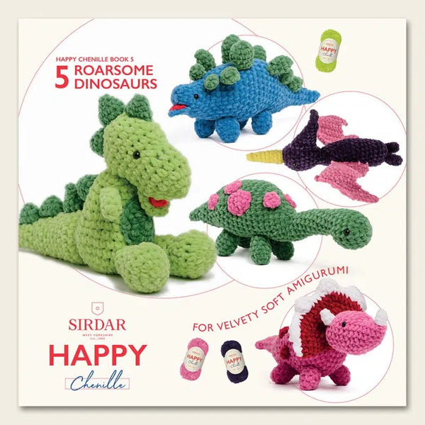 Happy Chenille Roarsome Dinosaurs Pattern Book
