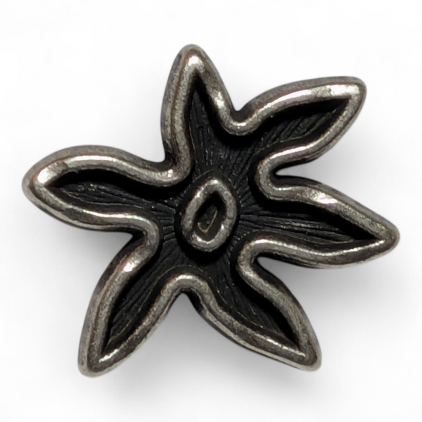 Metallic Flower Shaped Button