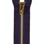 Navy 6″/15cm No.5 Closed End Auto-Lock Jeans Zips with Brass Teeth