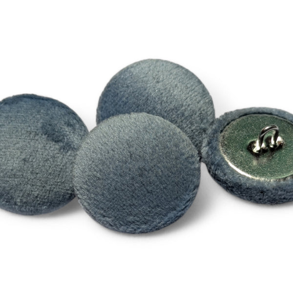 Sky Blue Velvet Buttons, loop back buttons in various sizes, upholstery buttons,