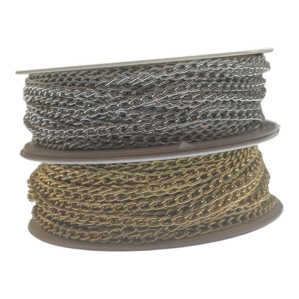 5mm Metal Chain in Gold or Silver - Sold by the Metre