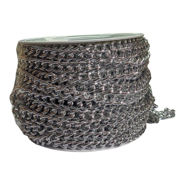 7mm Metal Chain in Silver or Gold - Sold by the Metre