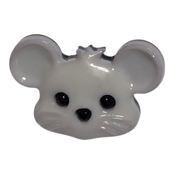 18mm Mouse Grey Shank Plastic Button