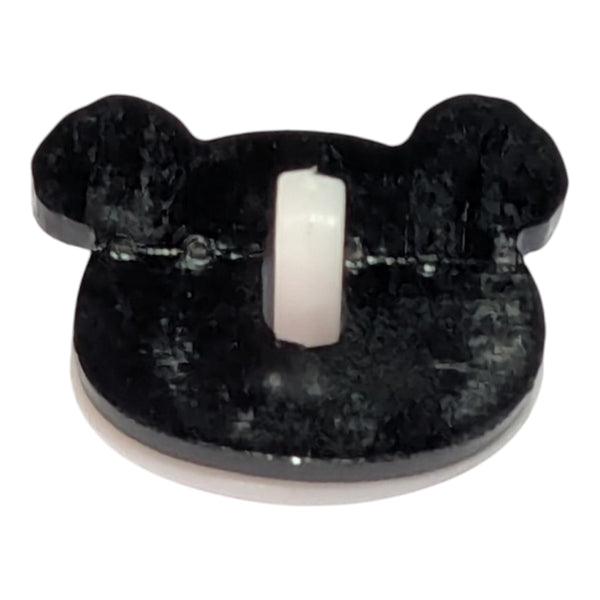 18mm Panda Head Black/White Plastic Shank Button
