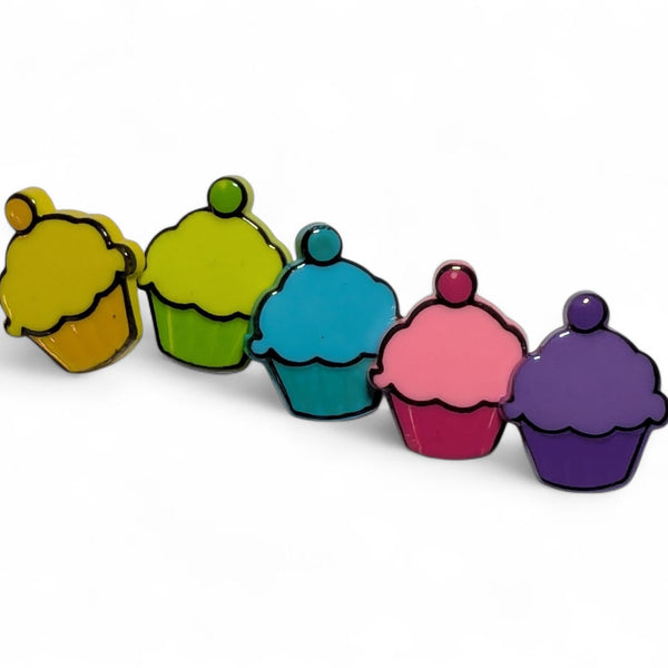 11mm Cupcake Buttons - Assorted Colours
