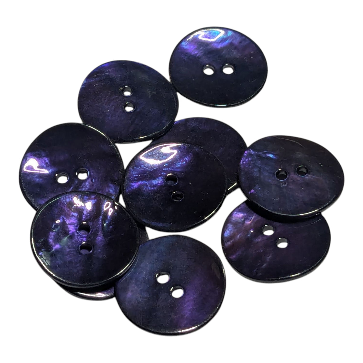 Navy Blue Mother of Pearl Buttons, 15mm or 20mm