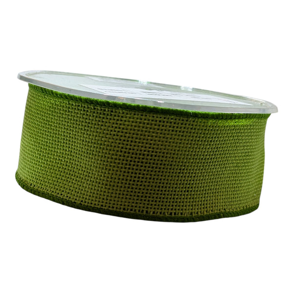 38mm Wired Edge Hessian Ribbon - Choice of Colours