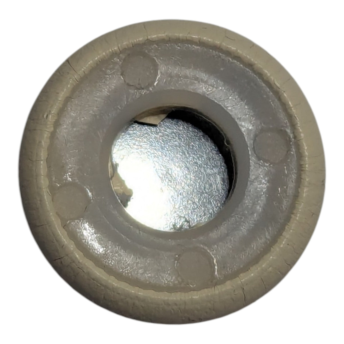 18mm or 23mm Cream Leather Snap Button