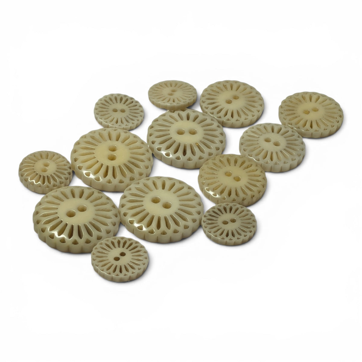 Natural Corozo Buttons in 18mm, 23mm and 28mm