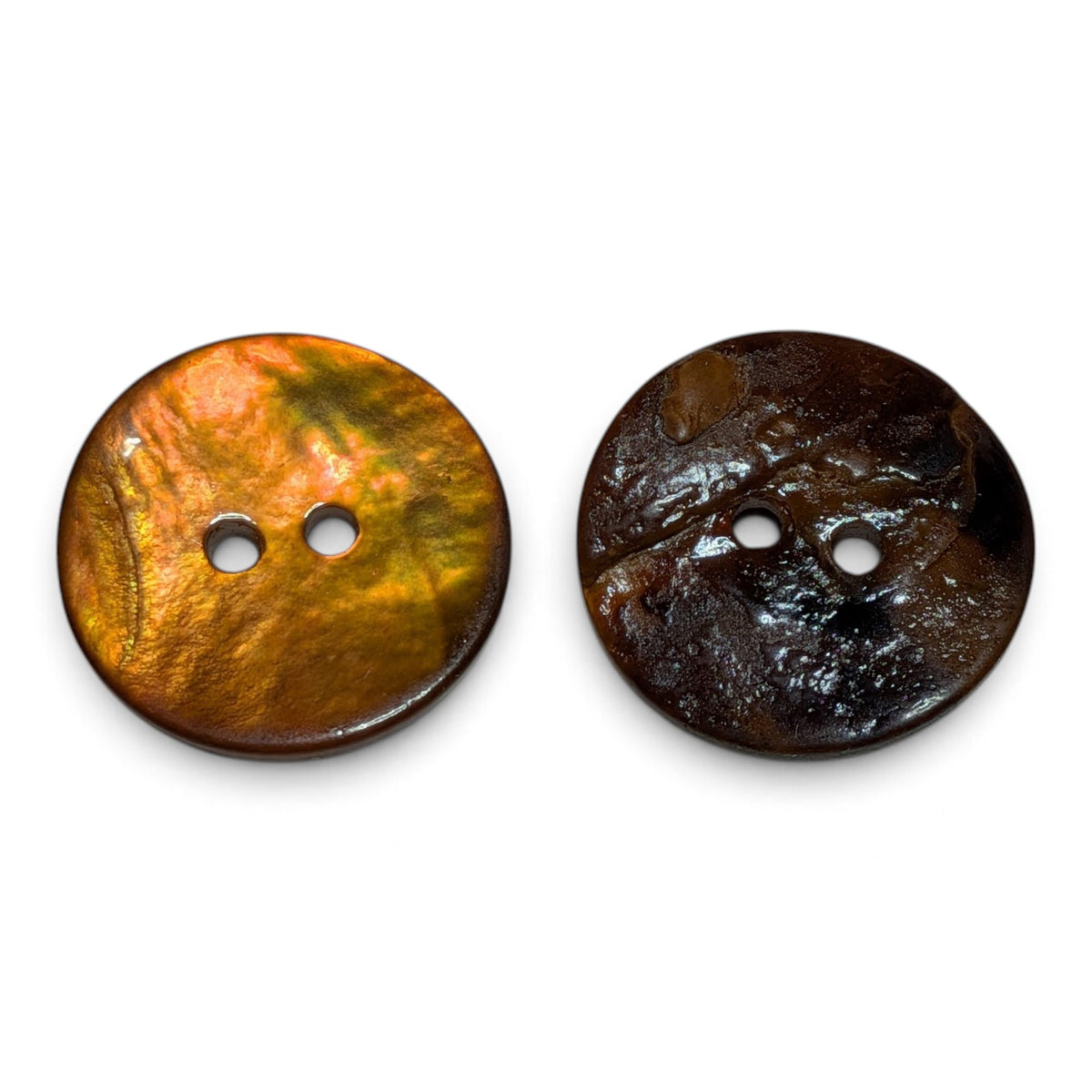 Rust Orange Mother of Pearl Buttons