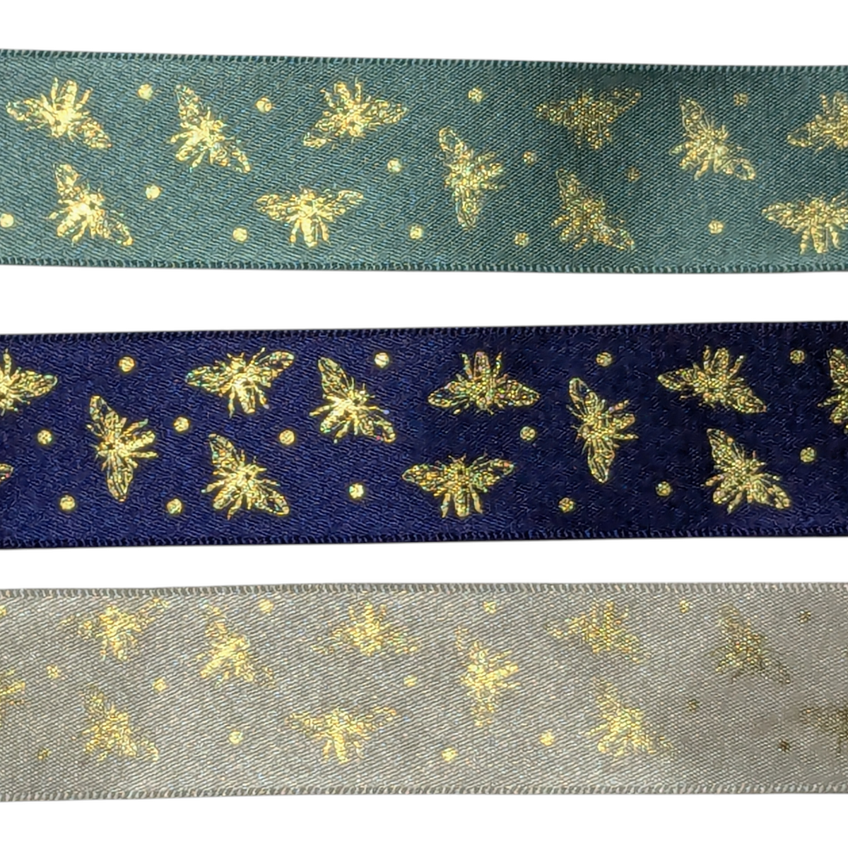 25mm Sparkle Bee Ribbon
