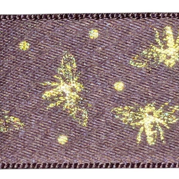25mm Sparkle Bee Ribbon
