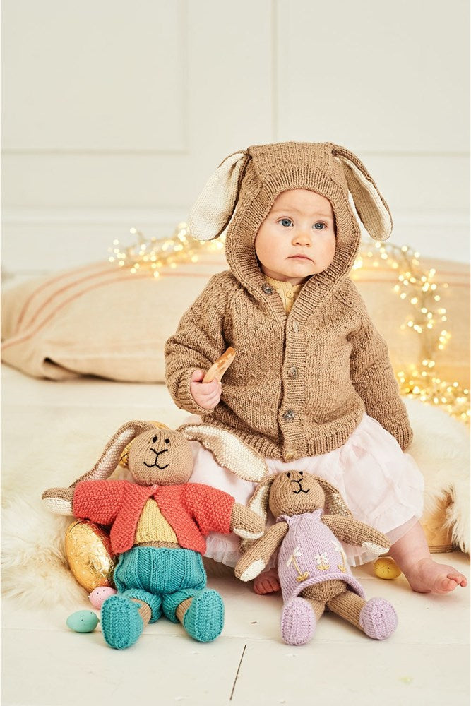 Bertie and Bettie Bunny Toys and Jacket Stylecraft Double Knitting Pattern