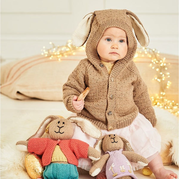 Bertie and Bettie Bunny Toys and Jacket Stylecraft Double Knitting Pattern
