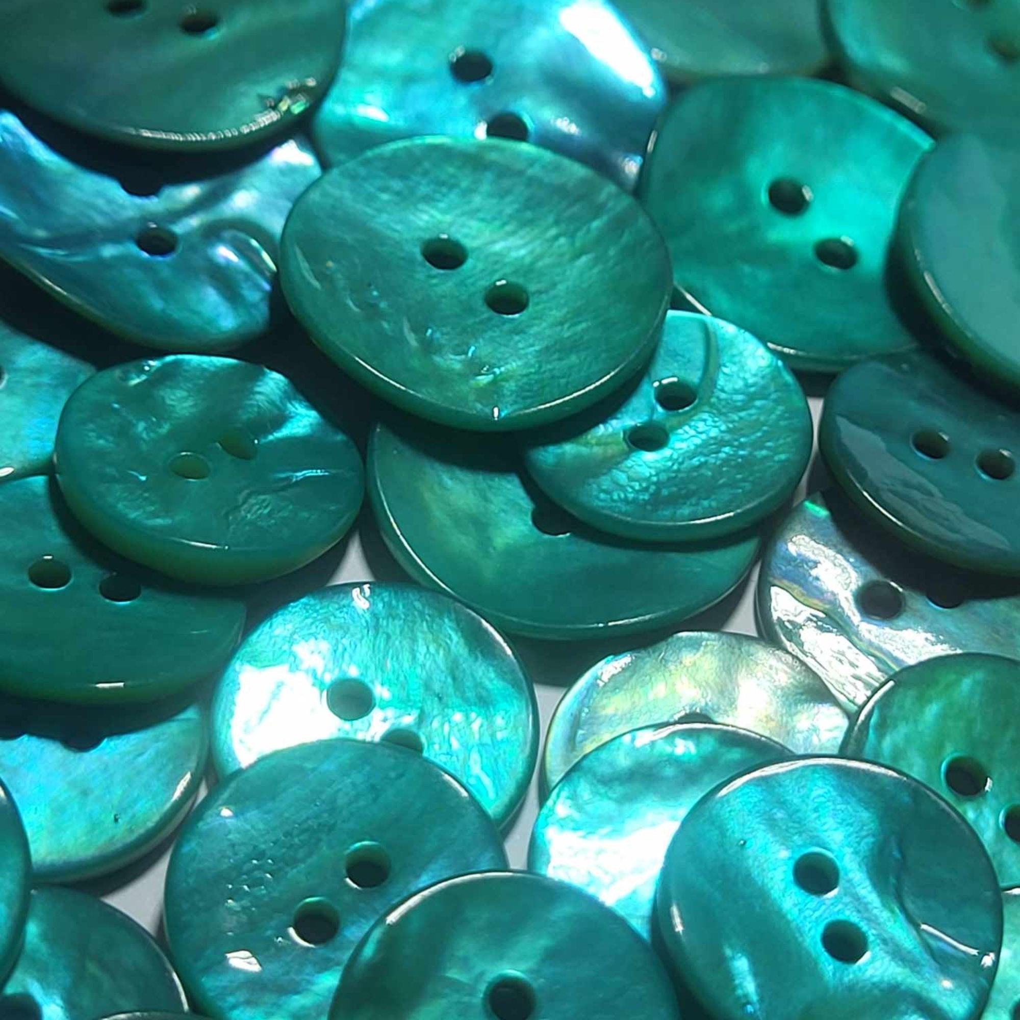 Turquoise Shell Buttons Turquoise Mother of Pearl Buttons – The Crafty Animal UK