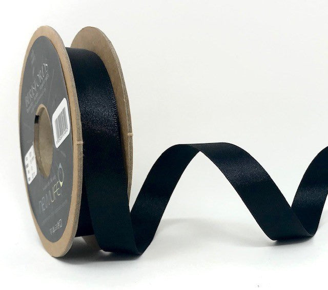 25mm Wide Black Satin Eco-friendly Ribbon