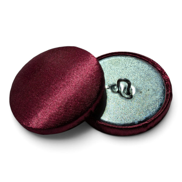 Wine Satin Buttons - Choice of Sizes