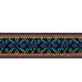 25mm (1") Purple, Blue, Yellow & Orange Patterned Coloured Woven Elastic