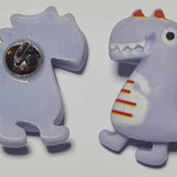 Dinosaur Shank Buttons in Bright Pink, Yellow, Green, Rose Pink or Blue | The Crafty Animal UK