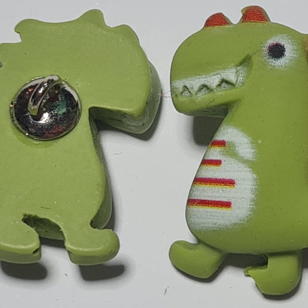 Dinosaur Shank Buttons in Bright Pink, Yellow, Green, Rose Pink or Blue | The Crafty Animal UK