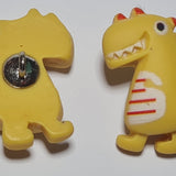 Dinosaur Shank Buttons in Bright Pink, Yellow, Green, Rose Pink or Blue | The Crafty Animal UK